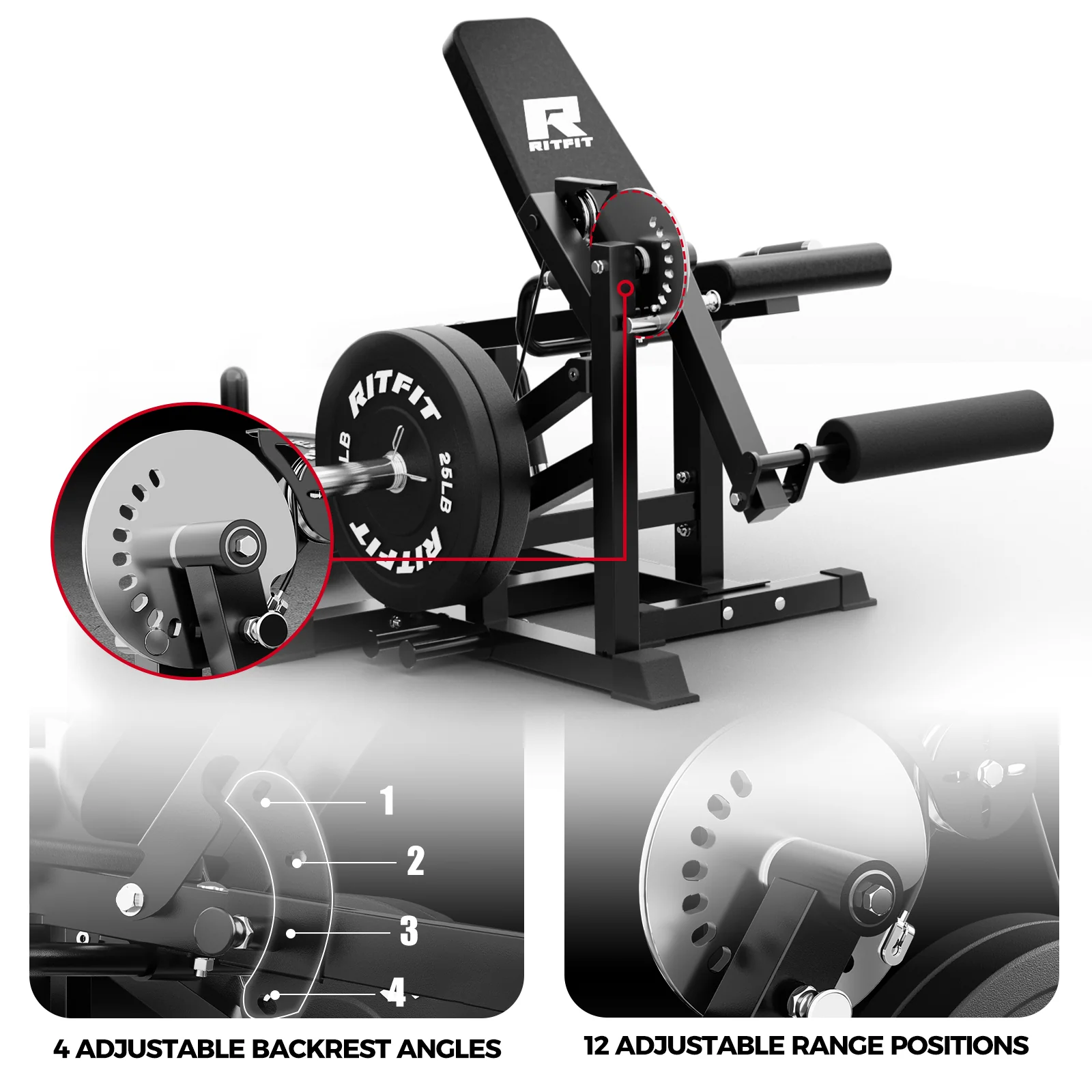 RitFit PLC01 Leg Extension Curl Machine - Image 6