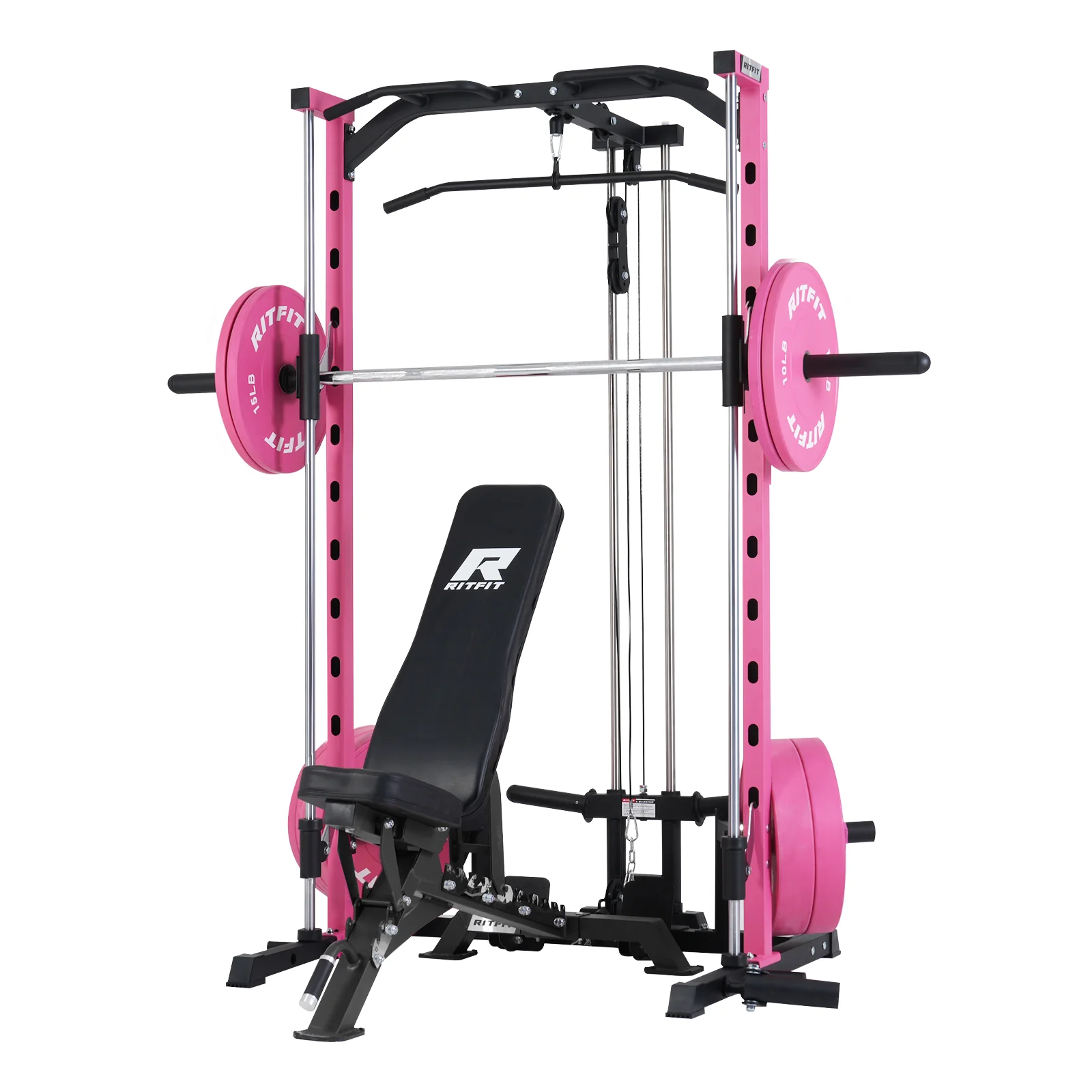 RitFit PSR05 2.0 Pink Smith Machine Package with LAT-Pull Down Attachments - Image 10