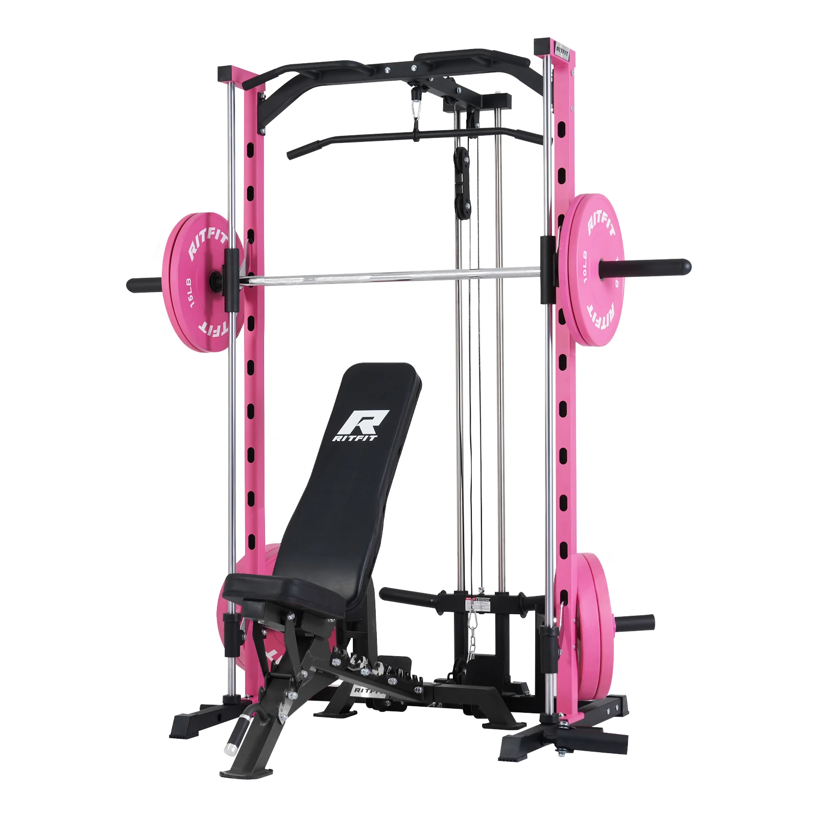 RitFit PSR05 2.0 Pink Smith Machine Package with LAT-Pull Down Attachments - Image 11