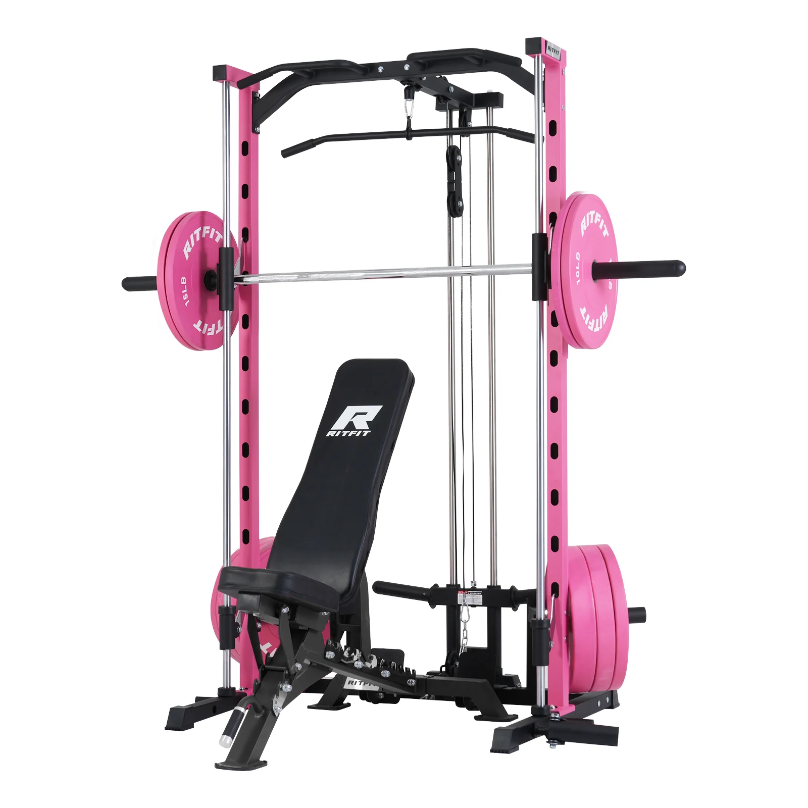 RitFit PSR05 2.0 Pink Smith Machine Package with LAT-Pull Down Attachments - Image 15