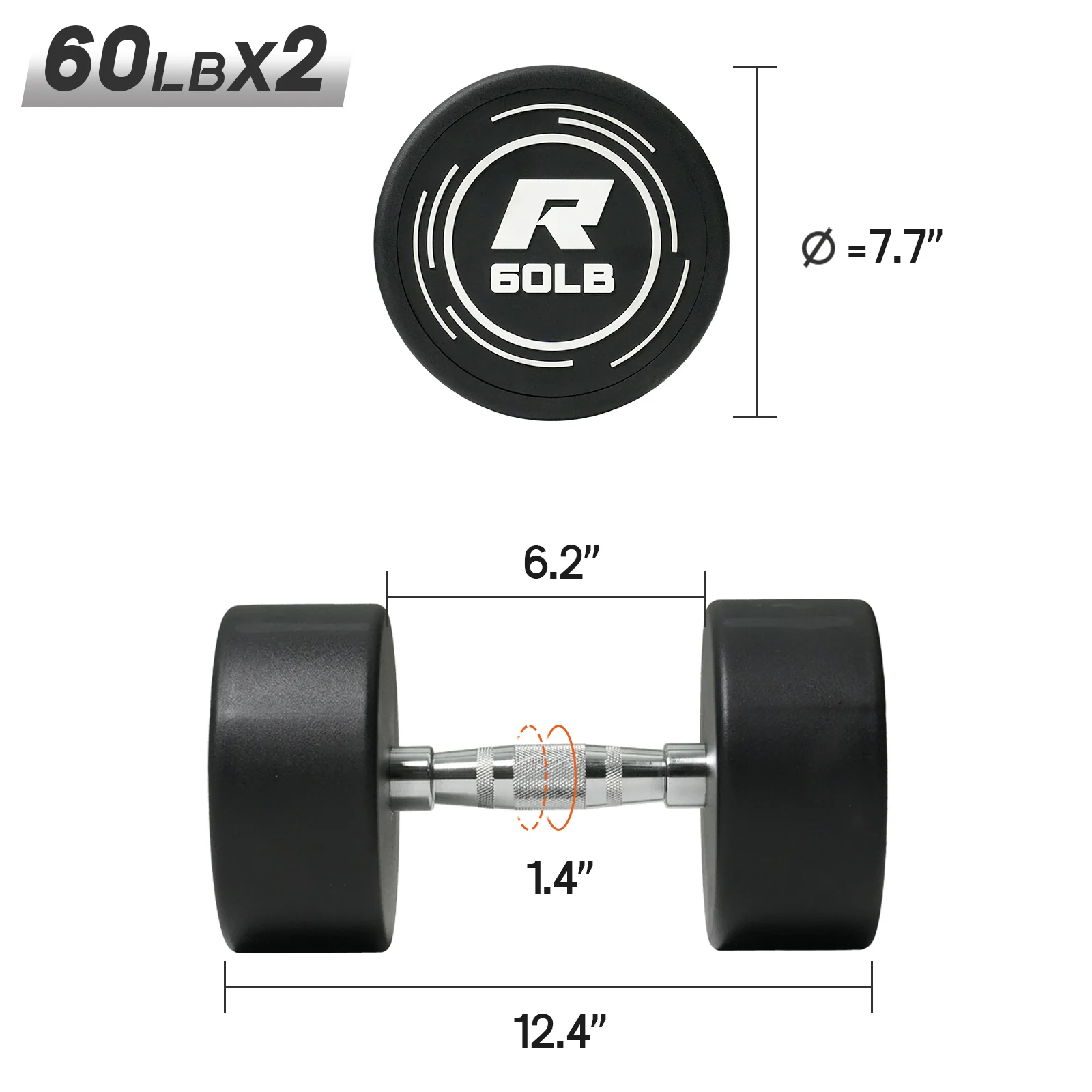 RitFit PVC-Coated Round Dumbbells in Pairs - Image 30