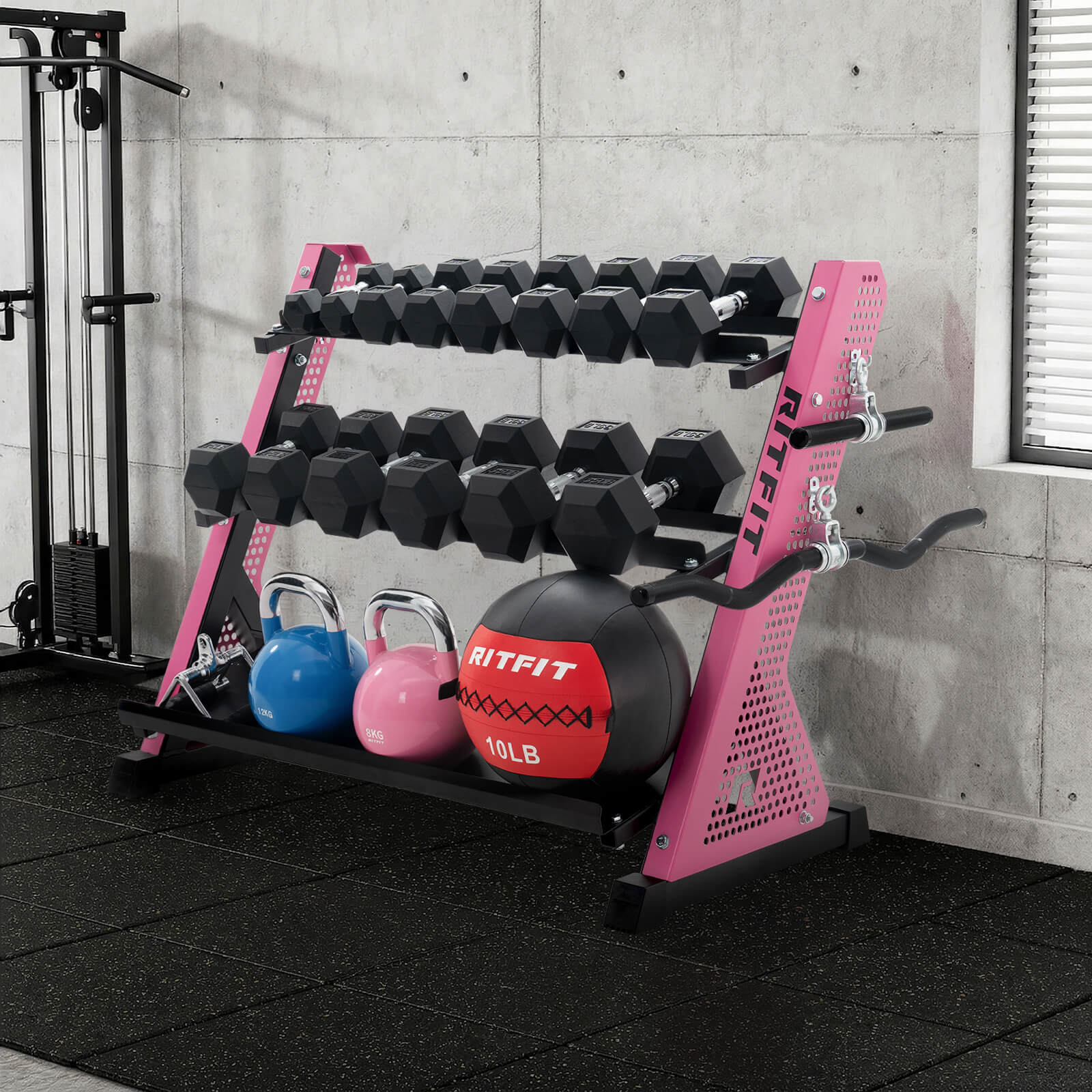 RitFit PWR05 3-Tier Dumbbell Weight Rack - Image 5