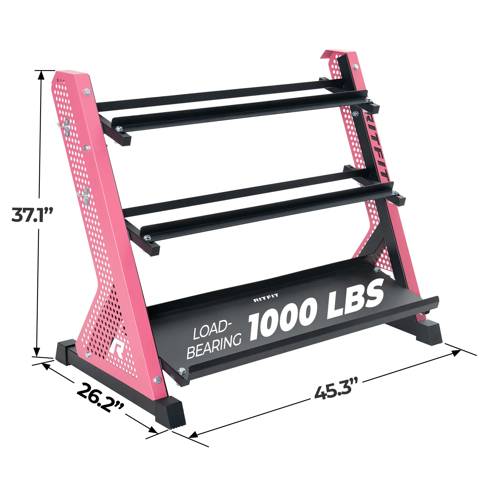RitFit PWR05 3-Tier Dumbbell Weight Rack - Image 7