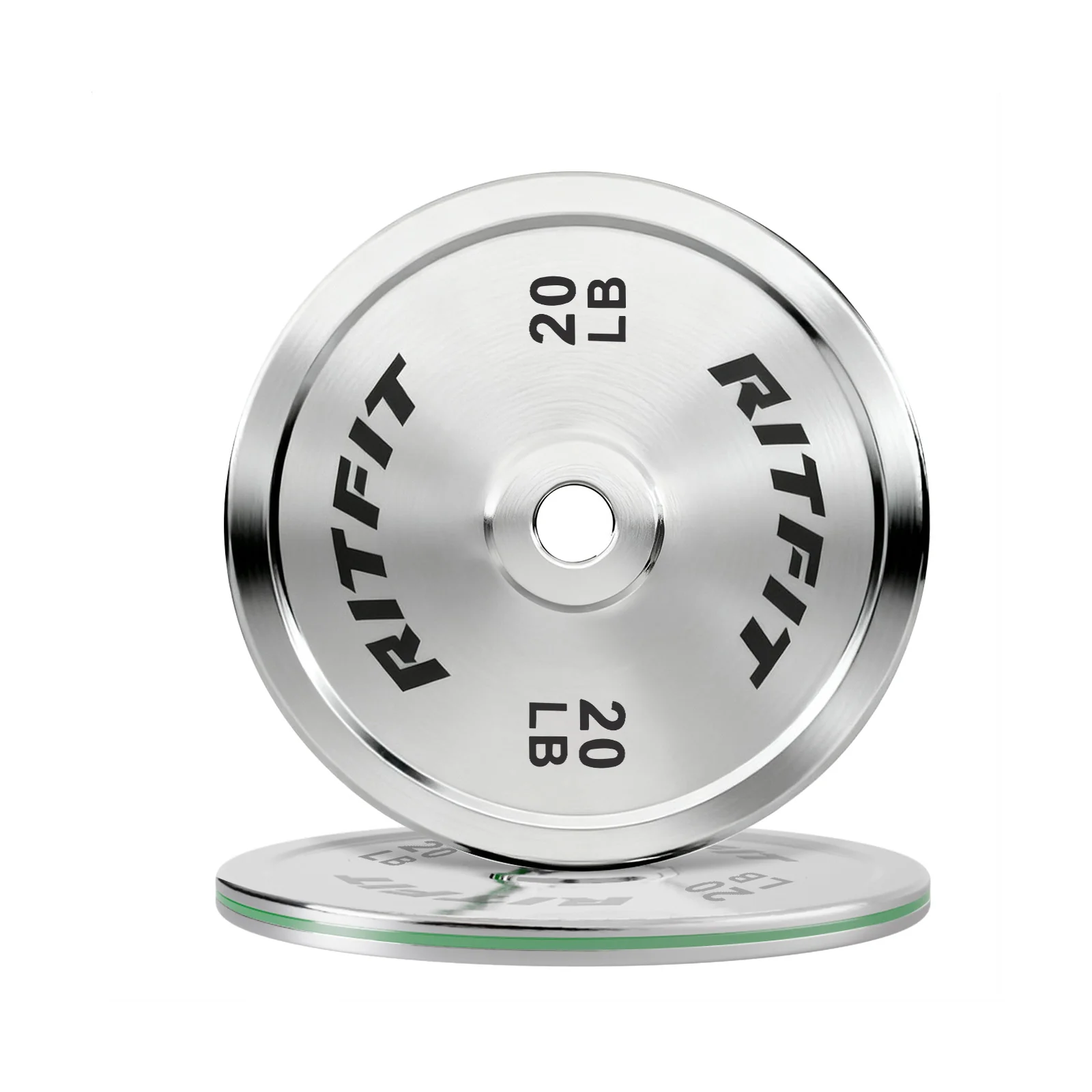 RitFit Silver Steel Strip Olympic Plates 2-Inch - Image 3