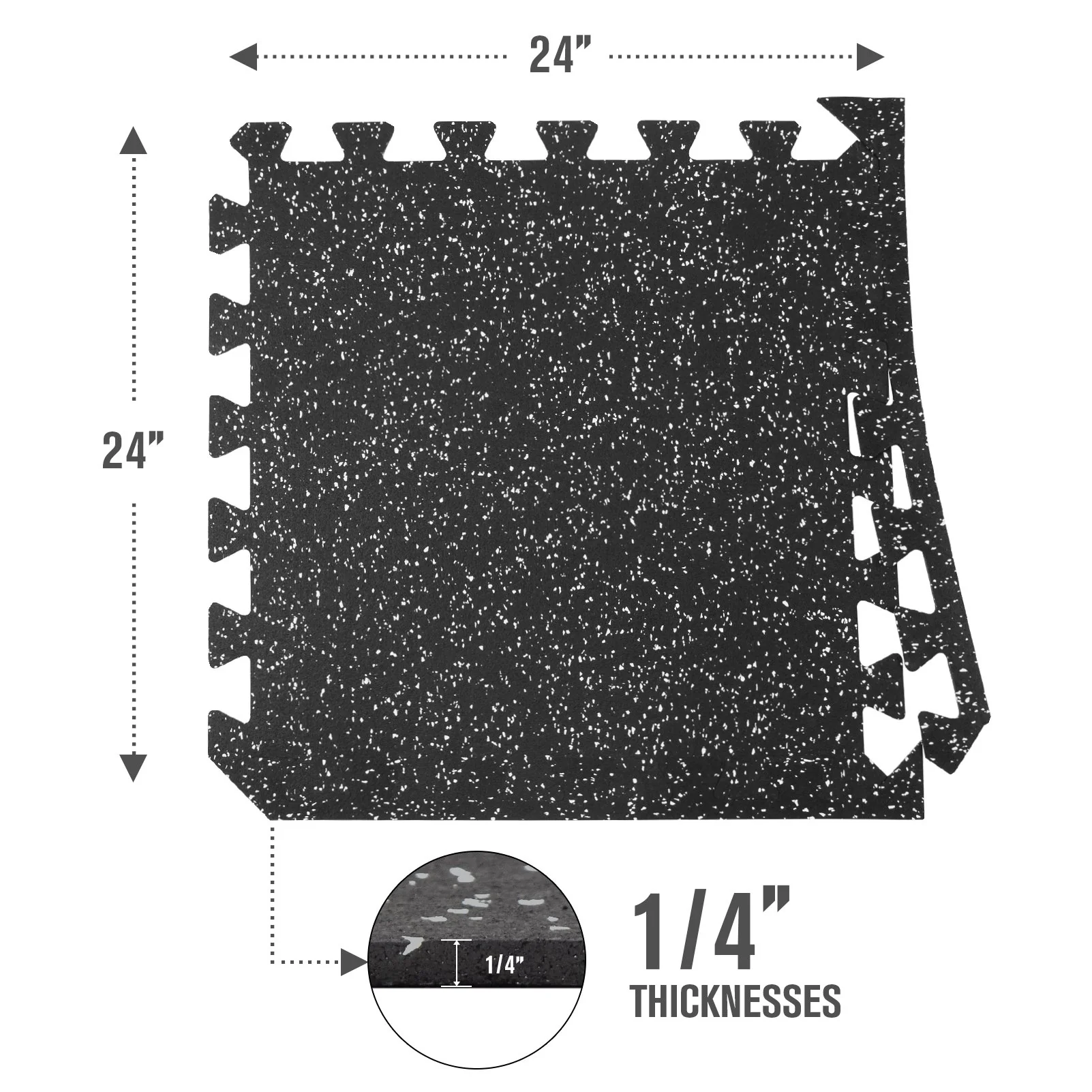 RitFit Rubber Flooring Gym Mats Interlocking Tiles 0.25'' Thickness - Image 4