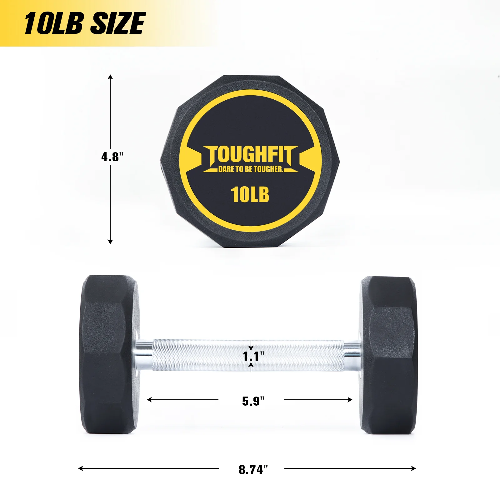 ToughFit Decagon PEV Dumbbells - Image 10